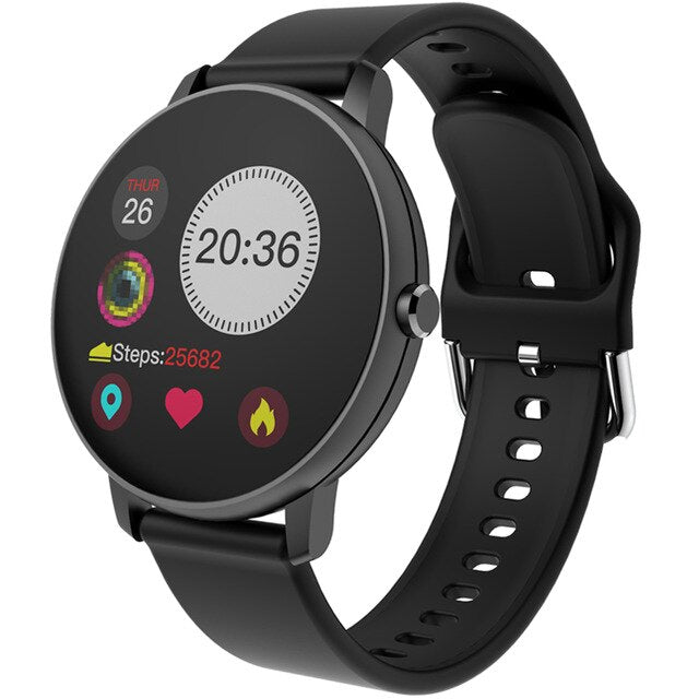 P8 Full Touch Screen Smart Watch Men Women Blood Pressure Heart Rate Fitness Tracker Smartwatch Waterproof Round Sports Watches