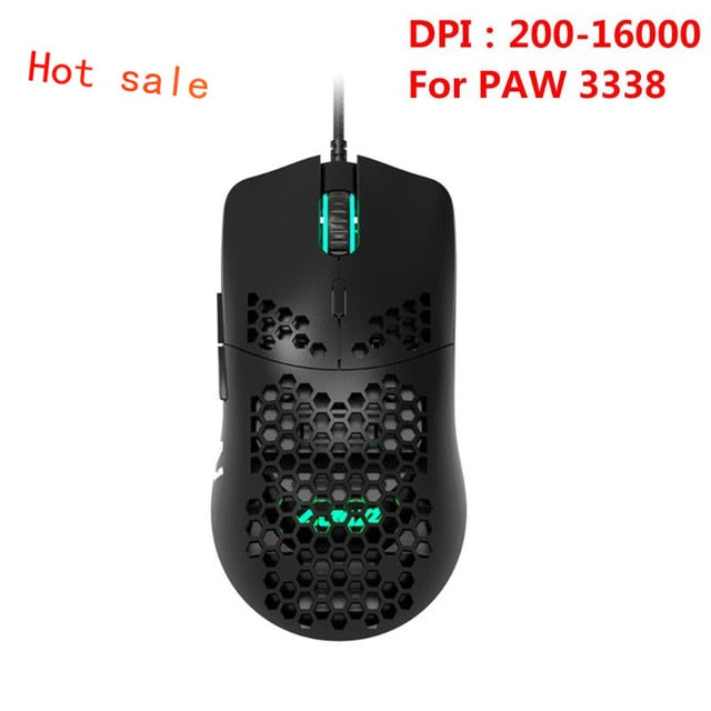 2020 New Lightweight Wired Mouse AJ390  Hollow-Out Gaming Mouce Mice 6 DPI Adjustable 7Key AJ390R