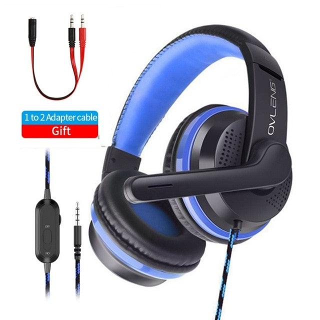 For PS4 High quality Gamer Headphone With Microphone 3.5mm Jack Noise Cancel Gaming Headset Stereo Bass casco For Phone Tablet