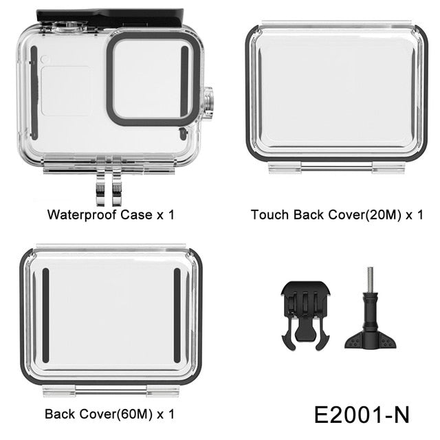 60m Waterproof Case for GoPro Hero 8 Black Underwater Dive Housing Protective Diving Cover Mount for Go Pro 8 Camera Accessories