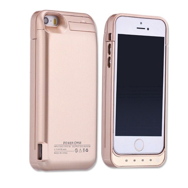 NENG 4200mAh Portable Backup External Battery Charger Case For iphone5 SE  Powerbank Charging Case For iPhone 5C 5S Battery Case