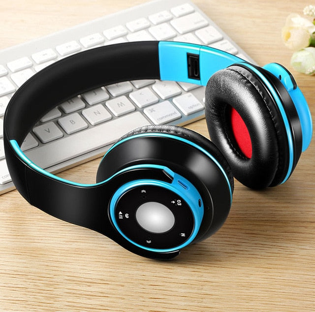 wireless headset Bluetooth earphones and headphone for girls samsung sport and SD card with mic HIFI stereo headphone in phone