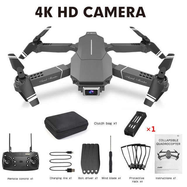 XKJ WIFI FPV Drone With Wide Angle HD 4K 1080P Camera