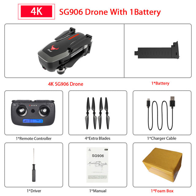 SG906 Pro GPS Drone with Wifi FPV 4K HD Camera