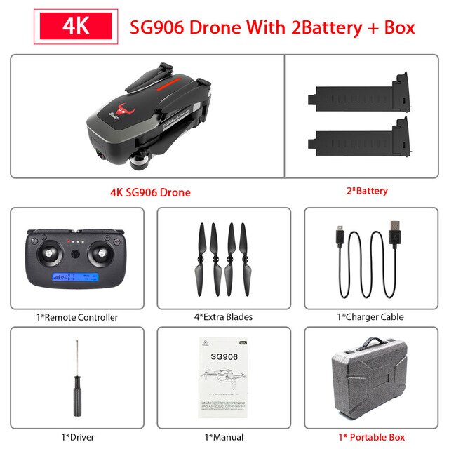 SG906 Pro GPS Drone with Wifi FPV 4K HD Camera