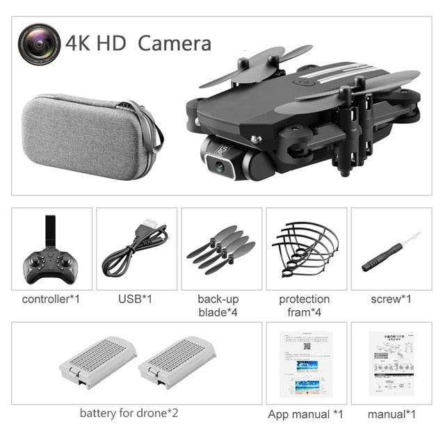 Drone 4k HD Wide Angle Camera 0.3MP/5.0MP/4K HD Cameras Mini Drone LS-MIN Dron Camera Quadcopter Height Keep Drones Toys   Gifts