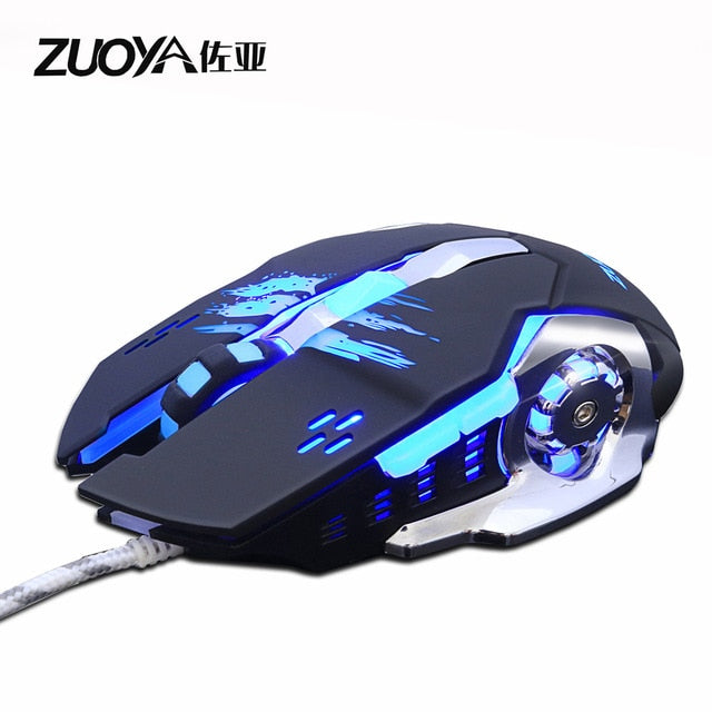 ZUOYA Professional gamer Gaming Mouse 8D 3200DPI Adjustable Wired Optical LED Computer Mice USB Cable Mouse for laptop PC
