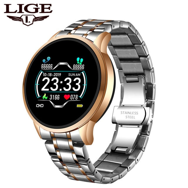 LIGE 2020 New Smart Watch Men Women Sports Watch LED screen Waterproof Fitness Tracker for Android ios Pedometer SmartWatch +Box
