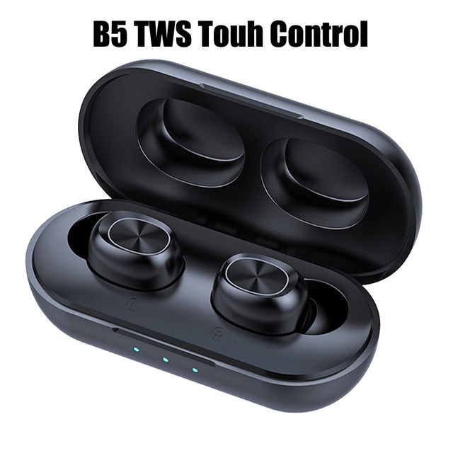 Dual Microphone Wireless Earphones F9 TWS Headphone 9D Stereo Music Headset Bluetooth 5.0 Touch Earbud With 1200mAh Charging Box