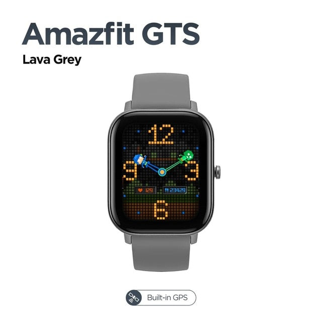 In stock Global Version Amazfit GTS Smart Watch 5ATM Waterproof Swimming Smartwatch 14 Days Battery Music Control for Android