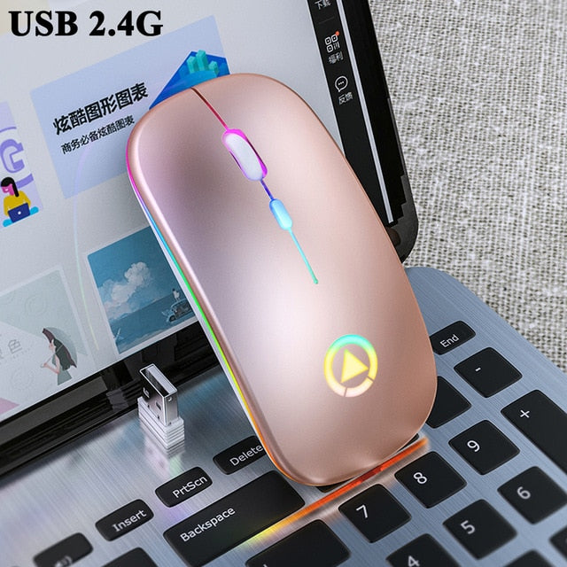 REDSTORM A2 Wireless Mouse Silent LED Backlit Mouse USB Optical Ergonomic Gaming Mouse PC Computer Mouse For Laptop PC