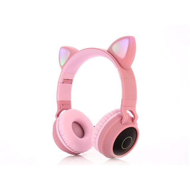 High-Grade headset Cat Ear Noise Cancelling Headphone Bluetooth 5.0 Kids Headset TF Card 3.5mm Plug With Mic Wireless Headphones