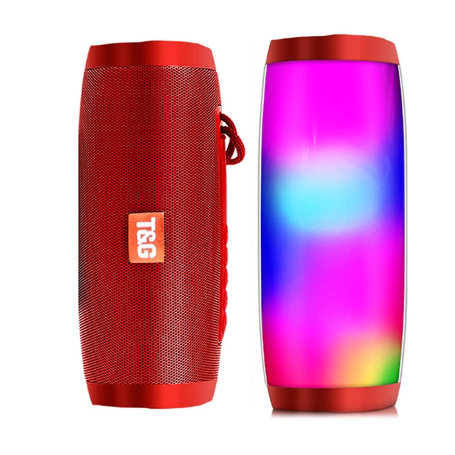 Wireless Bluetooth Speaker Portable Speaker Bluetooth Powerful High BoomBox Outdoor Bass HIFI TF FM Radio with LED Light