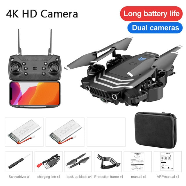 LS11 RC Drone 4K With Camera HD 1080P Mini Foldable Dron FPV Wifi Drones Professional Quadcopter Hold Mode Dual Cameras Boy Toys