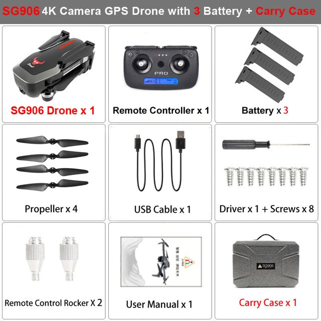 ZLRC SG906 PRO 2 PRO2 GPS Drone With 4K HD Camera 3-axis Anti-shake Gimbal WiFi FPV Dron Brushless Professional Quadcopter