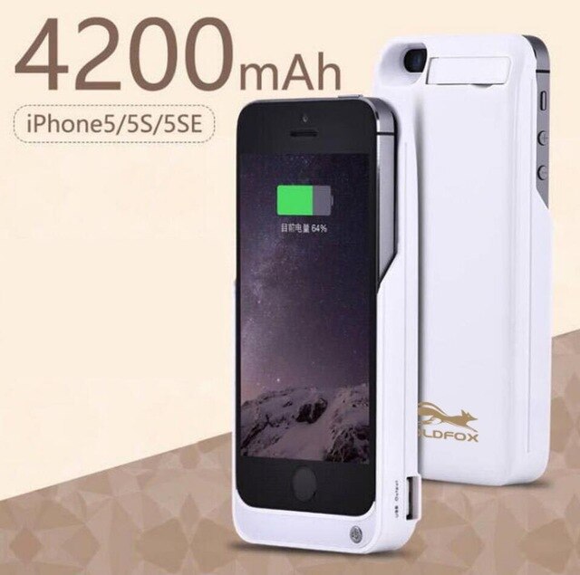 Extpower 4200mAh Battery Charger Case For Iphone 5 5s Se Backup External Phone Charging Case For Iphone 5 5s SE Power Bank Cover