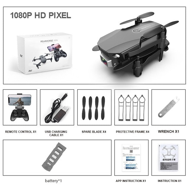 New Fpv Mini Drone With/without HD 4K Dual Cameras 1080p Wifi Foldable Drones With Camera Hight Hold RC Quadcopter Dron Toy Gift