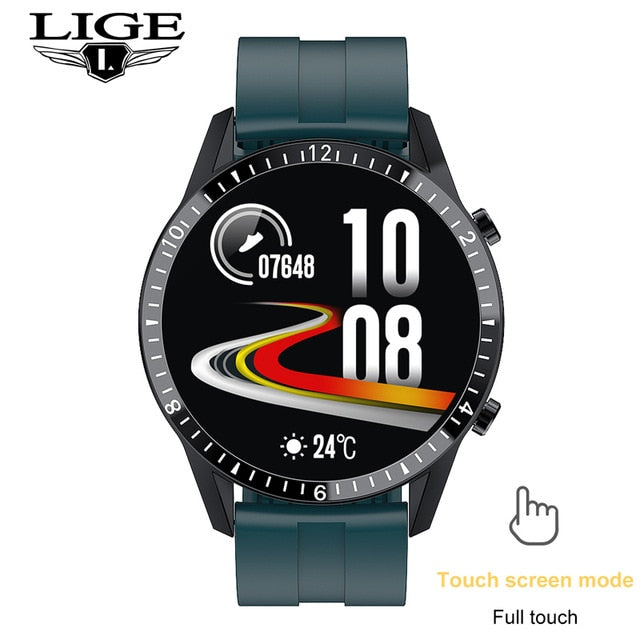 LIGE 2020 New Luxury brand mens watches Steel band Fitness watch Heart rate blood pressure Activity tracker Smart Watch For Men