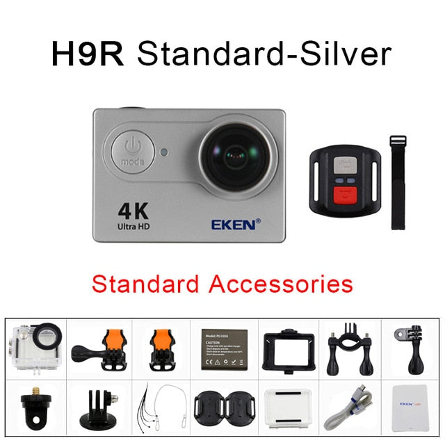 Action Camera 4K/30FPS 1080p/60fps 20MP Ultra HD  Mini Helmet Cam WiFi Waterproof Sports Camera From EKEN H9 H9R