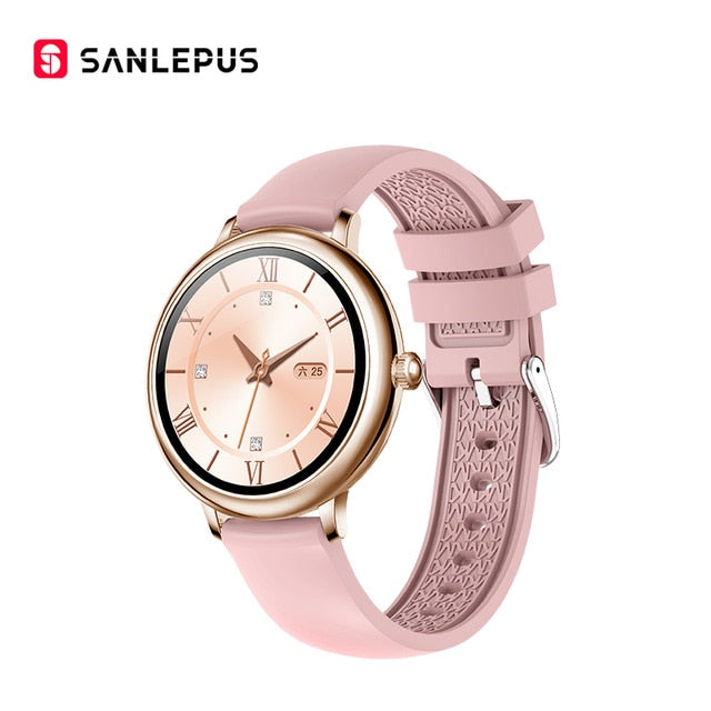 2020 SANLEPUS Stylish Women's Smart Watch Luxury Waterproof Wristwatch Stainless Steel Casual Girls Smartwatch For Android iOS