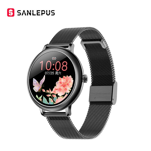 2020 SANLEPUS Stylish Women's Smart Watch Luxury Waterproof Wristwatch Stainless Steel Casual Girls Smartwatch For Android iOS