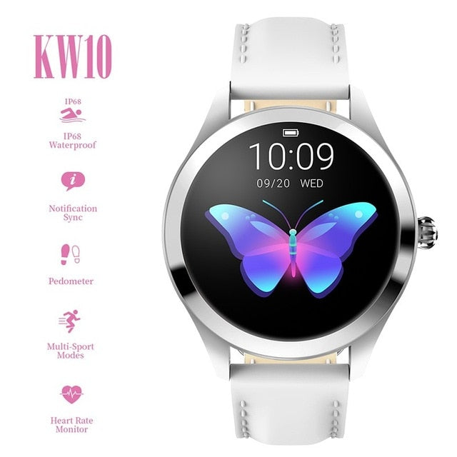 Fashion Smart Watch Women Gold Lovely Bracelet Heart Rate Monitor Sleep Monitor Smartwatch  IP68 Waterproof  Connect IOS Android