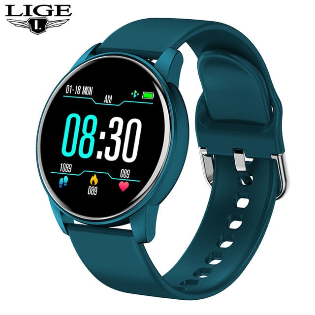 2020 New Color Full screen touch Smart Watch Women men Activity tracker Sport Heart Rate Blood Pressure Waterproof Smartwatch