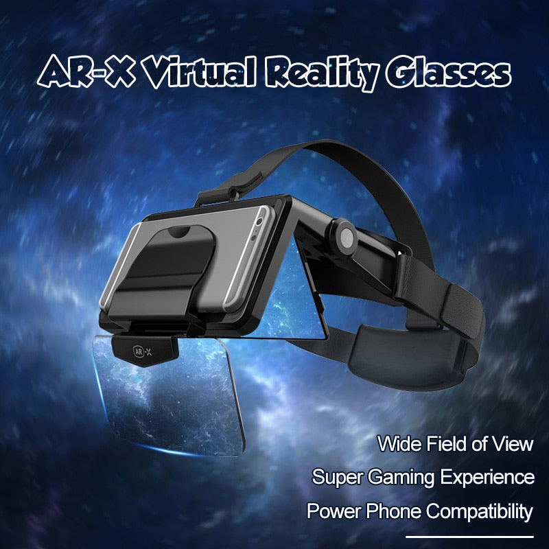 FIIT AR-X AR Smart Glasses Enhanced 3D VR Glasses Box Headphones Virtual Reality Helmet VR Headset For 4.7-6.3 inch Smartphone