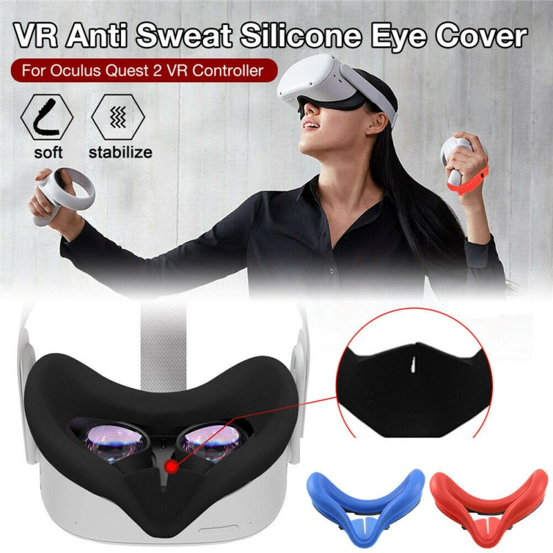 For Oculus Quest 2 VR Headset Silicone Eye Mask Cover Pad Breathable Anti-sweat Light Blocking Eye Cover For Oculus Quest 2