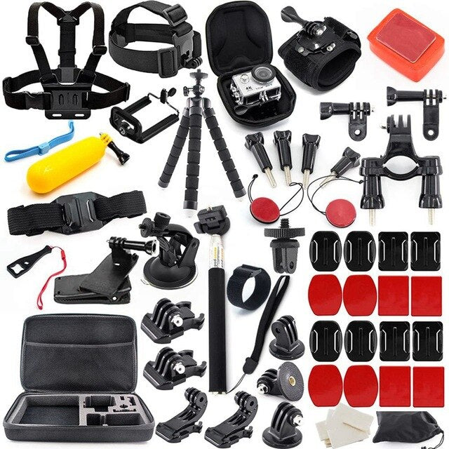 Action Camera Accessories Kit for GoPro Hero 7 6 5 4 3+ 3 2 1 Hero Session 5 Black Accessory Bundle Set