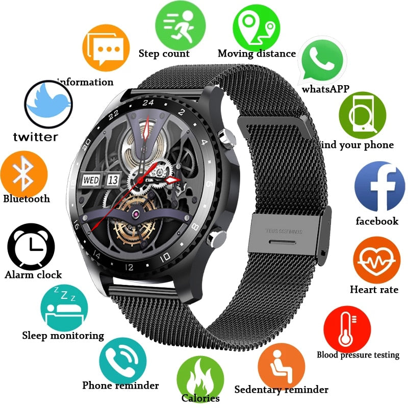 New Men Smart Watch Real Time Weather Forecast Activity Tracker Heart Rate Monitor Sports Women Smart Watch Men For Android IOS