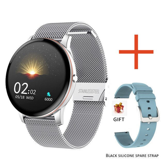 2020 New Full touch screen Smart watch ladies multifunctional sports heart rate blood pressure Smartwatch For IOS Android + box