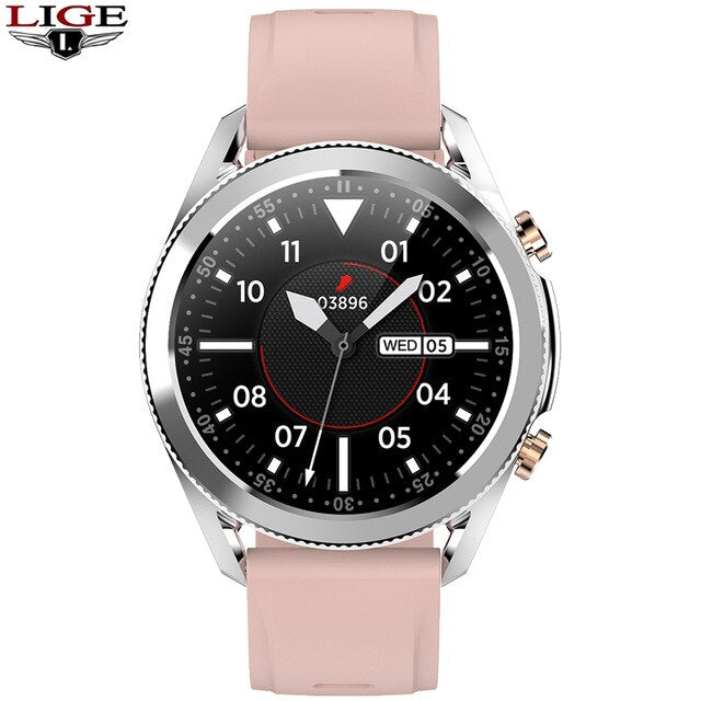 LIGE NEW 2020 Luxury brand mens watches Steel band Fitness watch Heart rate blood pressure Activity tracker Smart Watch For Men