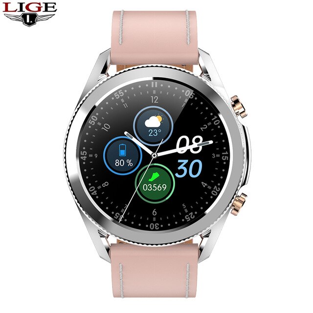 LIGE NEW 2020 Luxury brand mens watches Steel band Fitness watch Heart rate blood pressure Activity tracker Smart Watch For Men